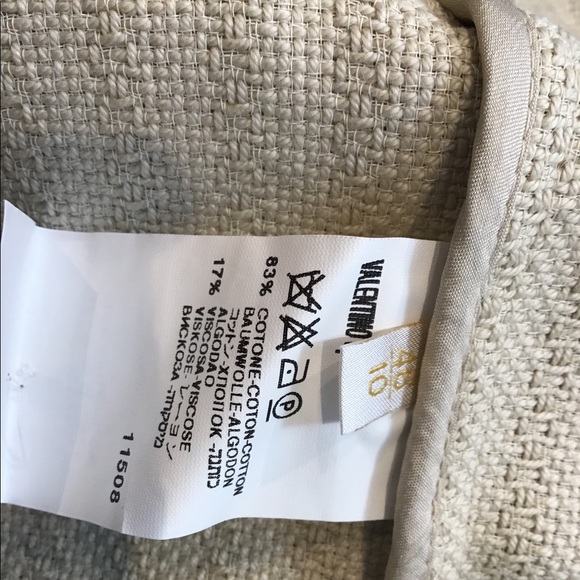 VALENTINO ROMA NWT NUDE TEXTURED BLAZER JKT SZ 10 - Picture 10 of 12
